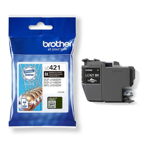 BROTHER LC421BK CARTUCCIA INK-JET NERO PER DCPJ1050DW MFCJ1010DWK 200 PAGINE